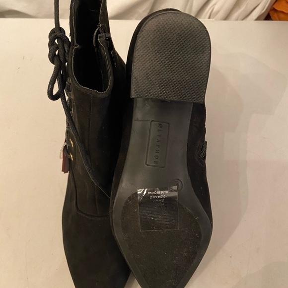 Metaphor black faux suede ankle boots NEW 6 - Picture 6 of 6